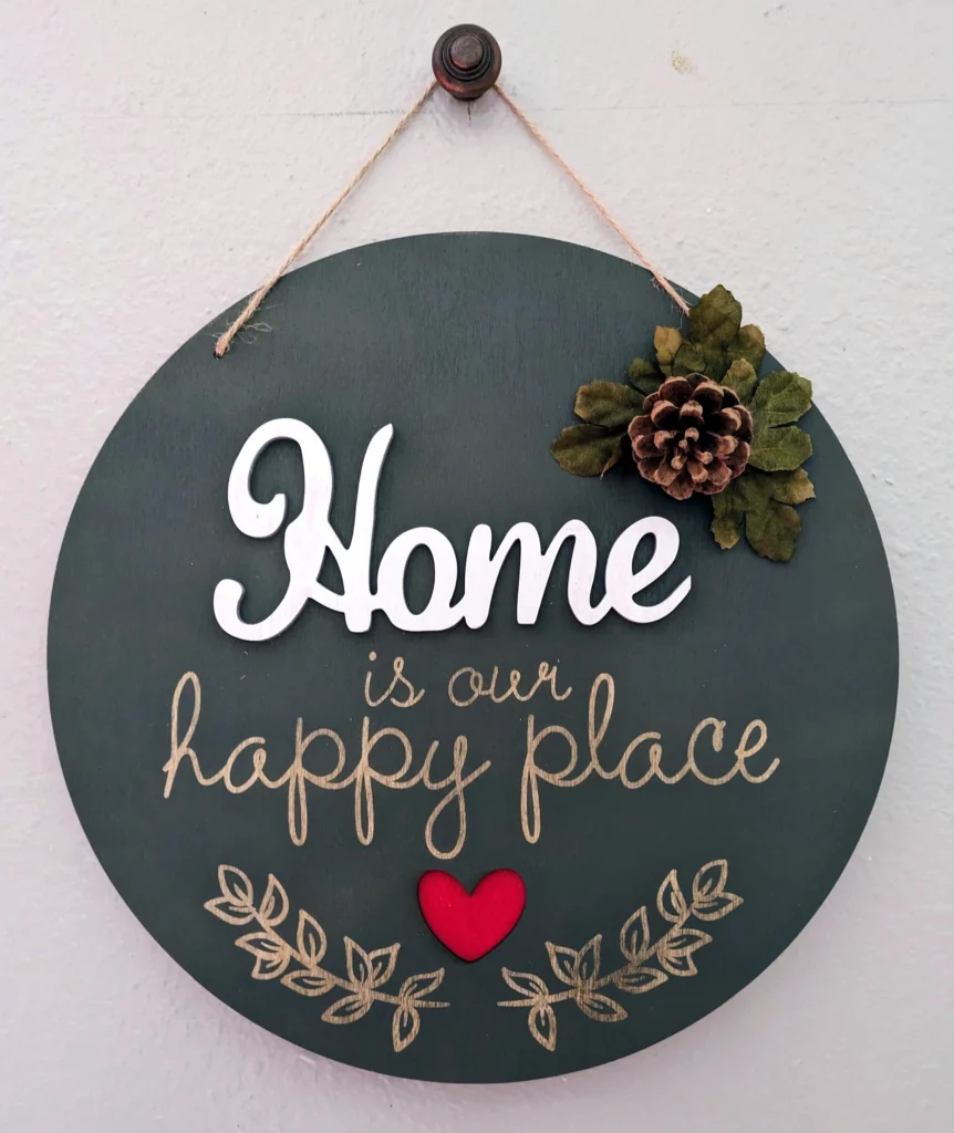 Home is our Happy  PLace wall Art Seattle